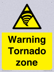 Warning Tornado zone